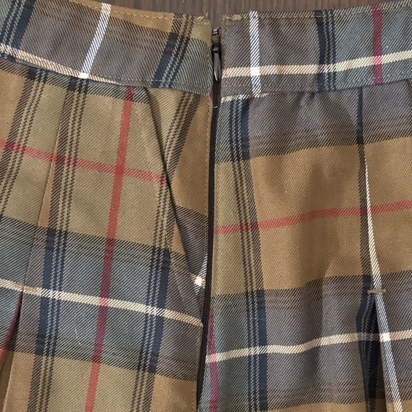 Dixxon Flannel Company Plaid Pleated Skirt Size S Brown Neutral Preppy - Picture 6 of 6